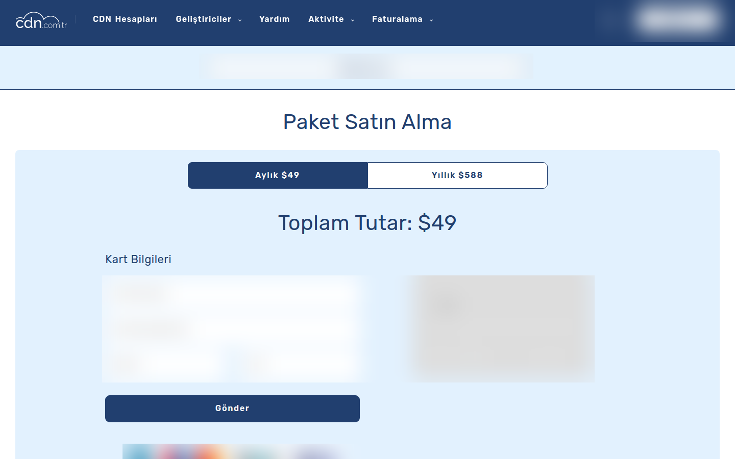 My Cart payment boundary