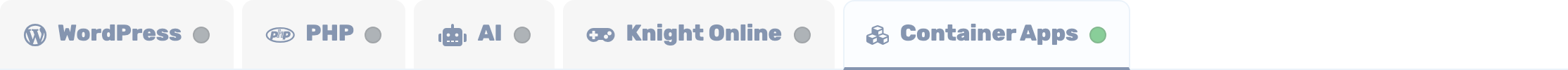 Platform type tabs with Container Apps selected